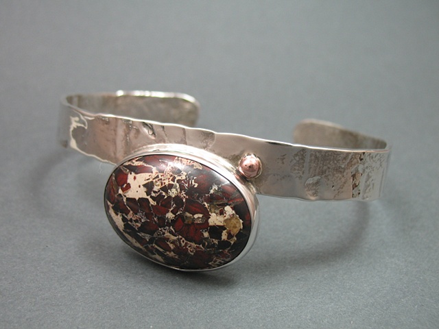 Mens Textured Breciated Jasper