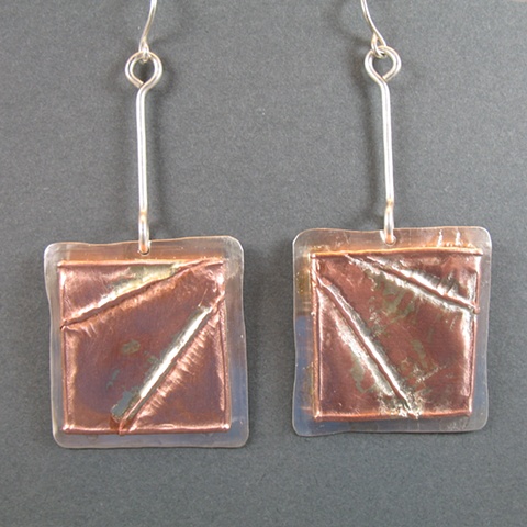 Copper Fold-Formed Earrings