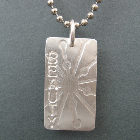 Sterling Silver Beauty Tag