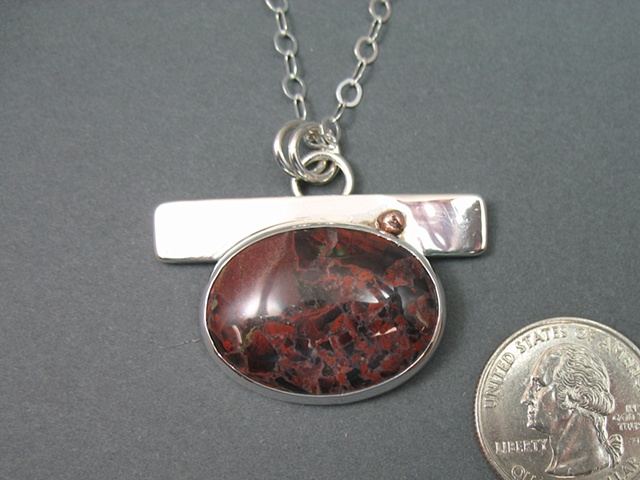 Smooth Breciated Jasper Pendant