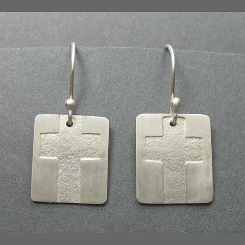Silver Cross Earrings