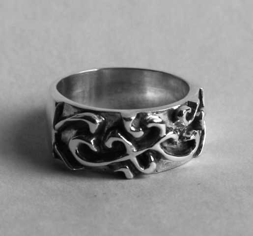 Scroll Silver Ring