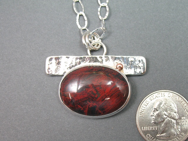 Textured Breciated Jasper Pendant 2