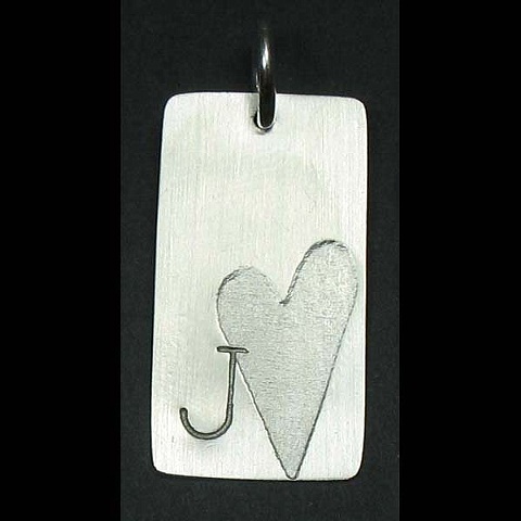 Sterling Silver Initial Tag
