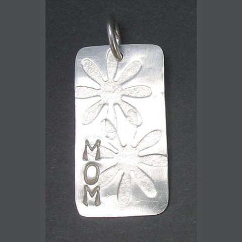 Sterling Silver Mom Tag