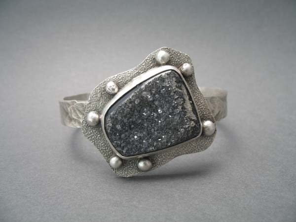 Black Drusy Cuff