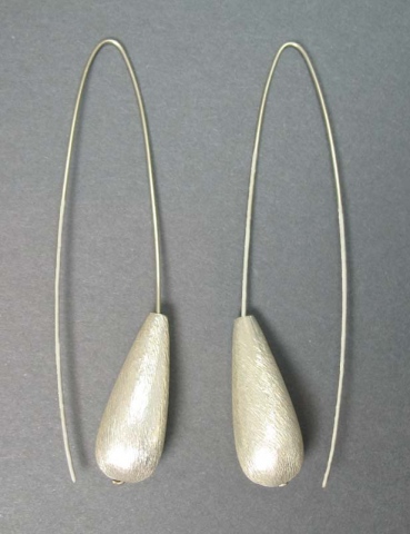 Silver Long Dangle Tear