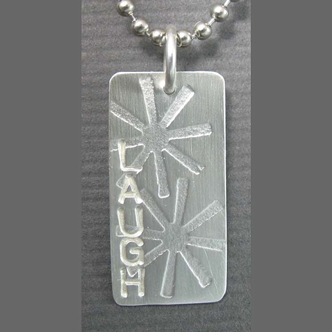 Sterling Silver Laugh Tag