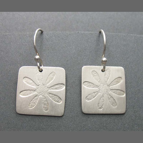 Silver Flower Earrings