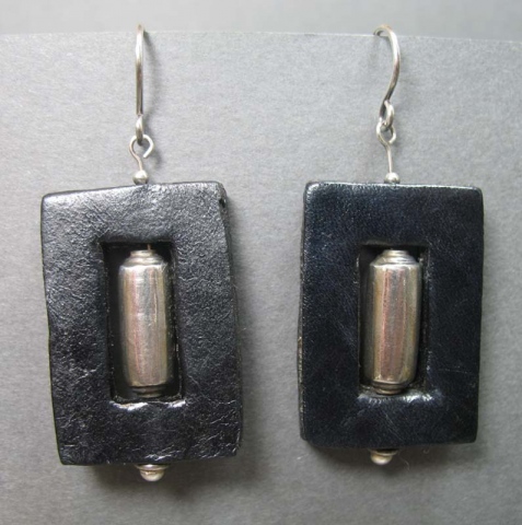 Black Leather with Silver Barrel