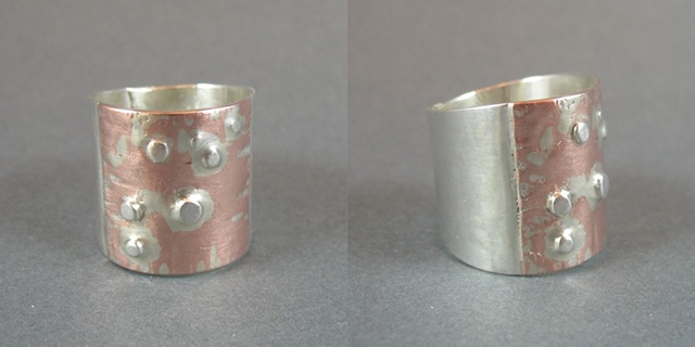 Silver and Copper Galaxy Ring