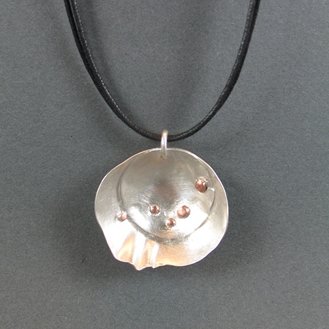 Silver and Copper Galaxy Pendant