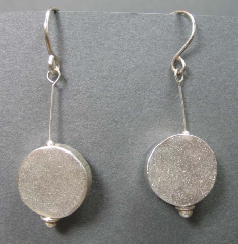 Silver Disc Dangle