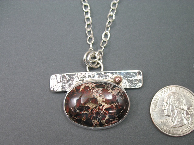 Textured Breciated Jasper Pendant