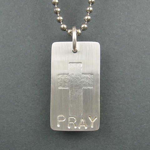 Sterling Silver Pray Tag