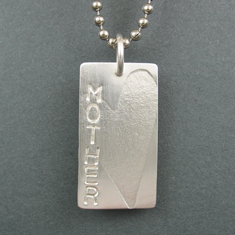 Sterling Silver Mother Tag