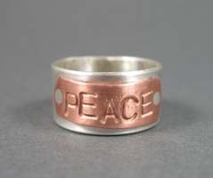 Copper Peace Ring