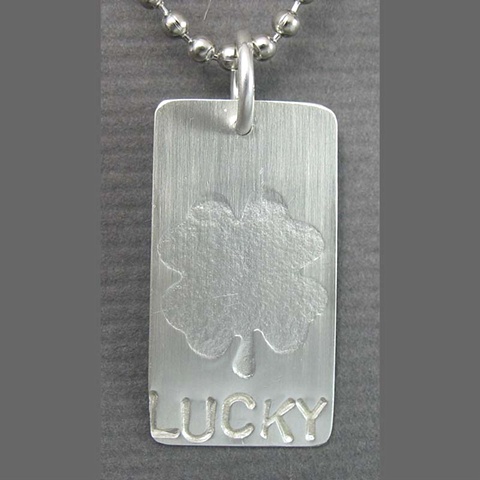 Sterling Silver Lucky Tag