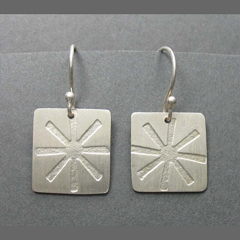 Silver Burst Earrings