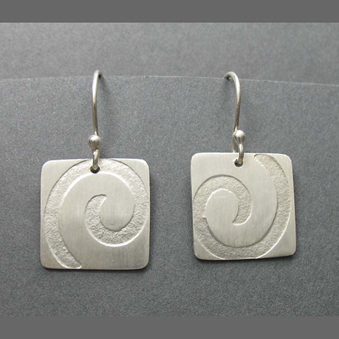 Silver Spiral Earrings