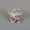 Silver and Copper Flower Ring
