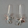 Silver and Copper Flower Earrings