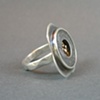 Steel Washer With Copper Beads In Silver