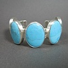 Silver Cuff With 5 Turquoise
