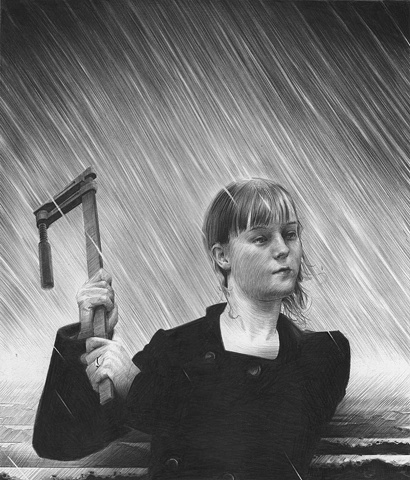 At the moment she hefted the makeshift weapon, she noticed that the storm was merely the rain.