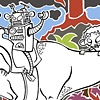 T-Rex Fighting Zombies While Being Riden By a PrePubecent 50s Era Robot