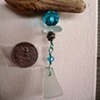 Aqua Sea Glass Ornament - C148