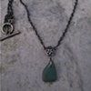 Dainty Green Sea Glass Pendant - C257