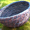 Blue-Dyed Pine Needle Basket