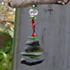 X-mas Tree Sea Glass Ornament - C198