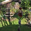 Brown Sea Glass Sun Catcher on Curved Driftwood - C246