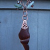 Brown Sea Glass Pendant With Sea Glass Beads - S166