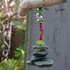 X-Mas Tree Sea Glass Ornament - C197