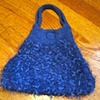 Small Blue Felted Purse