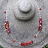 Red Dichroic Glass Necklace