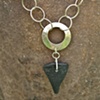Sterling Silver & Teal Sea Glass Necklace

#C317