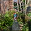 Green Sea Glass Key Chain - C268