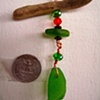 Green Sea Glass Ornament - C155