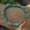 Glass Bead Bracelet With Copper

#C329