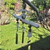 White Sea Glass & Crystal Drop Sun Catcher - C281