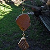 Brown Sea Glass & Ceramic Sun Catcher - C278
