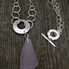 Sterling Silver and Lavender Sea Glass Pendant
#C319