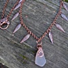 Lavender Sea Glass & Copper Pendant - C282
