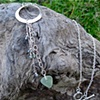 Sea Foam Green Sea Glass Ring Pendant