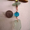 Aqua Sea Glass Ornament - C151