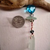 Aqua Sea Glass Ornament - C145